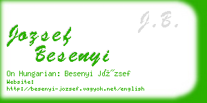 jozsef besenyi business card